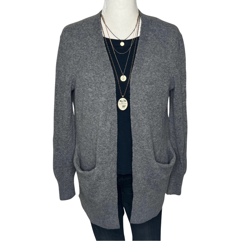 Madewell Cardigan Alpaca Wool Blend Cozy Walker Heather Evening Gray XS M4226